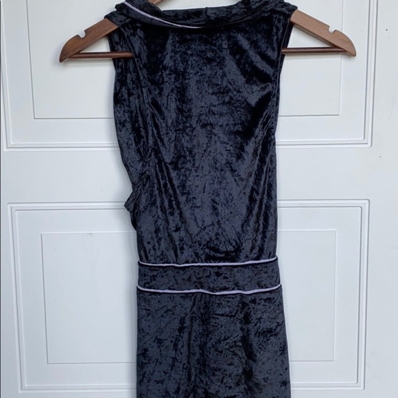 Free People Late Night Crushed Velvet Wrap Top Black S - Picture 8 of 8